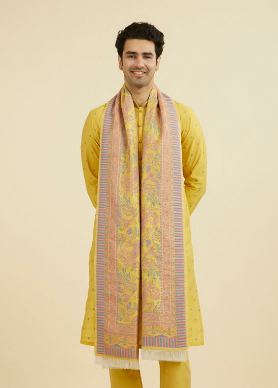 Manyavar Men Radiant Yellow Kurta Pajama