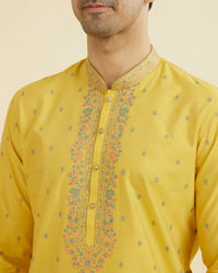 Manyavar Men Radiant Yellow Kurta Pajama
