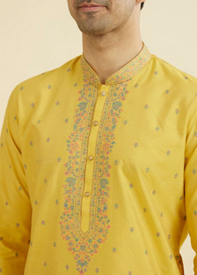 Manyavar Men Radiant Yellow Kurta Pajama