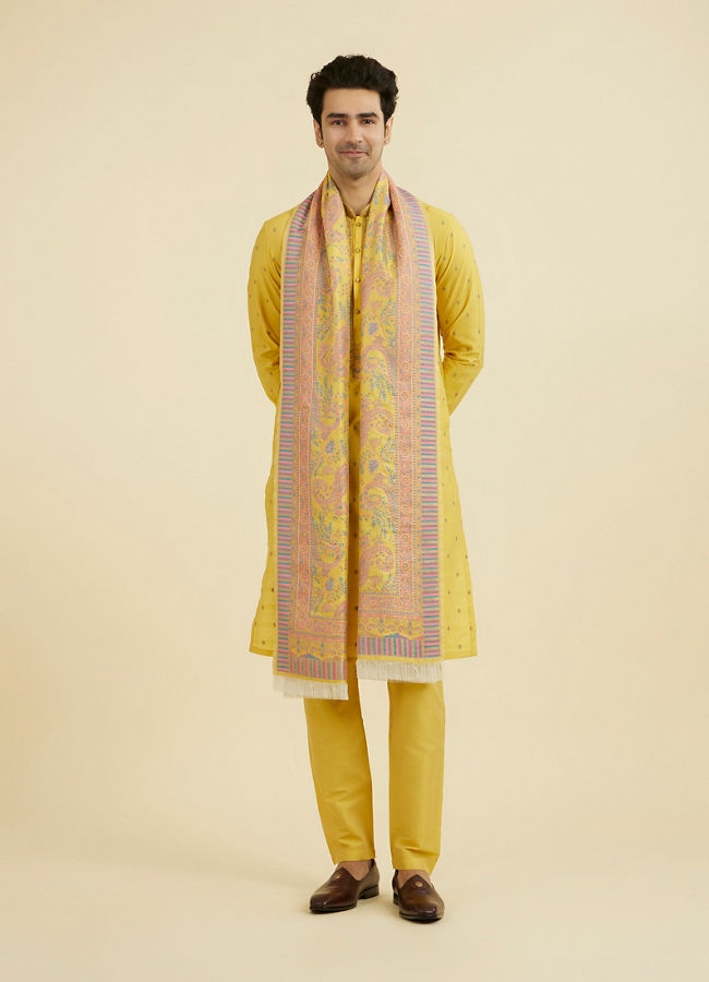 Manyavar Men Radiant Yellow Kurta Pajama