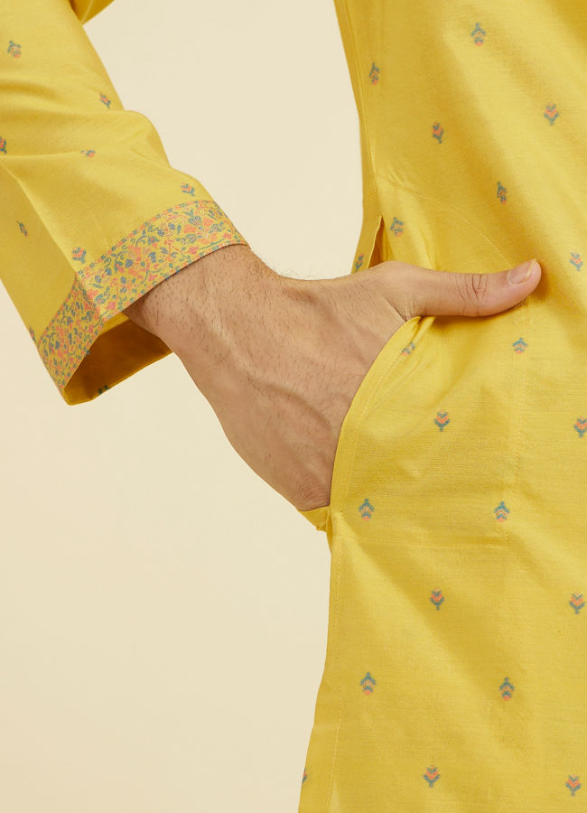 Manyavar Men Radiant Yellow Kurta Pajama