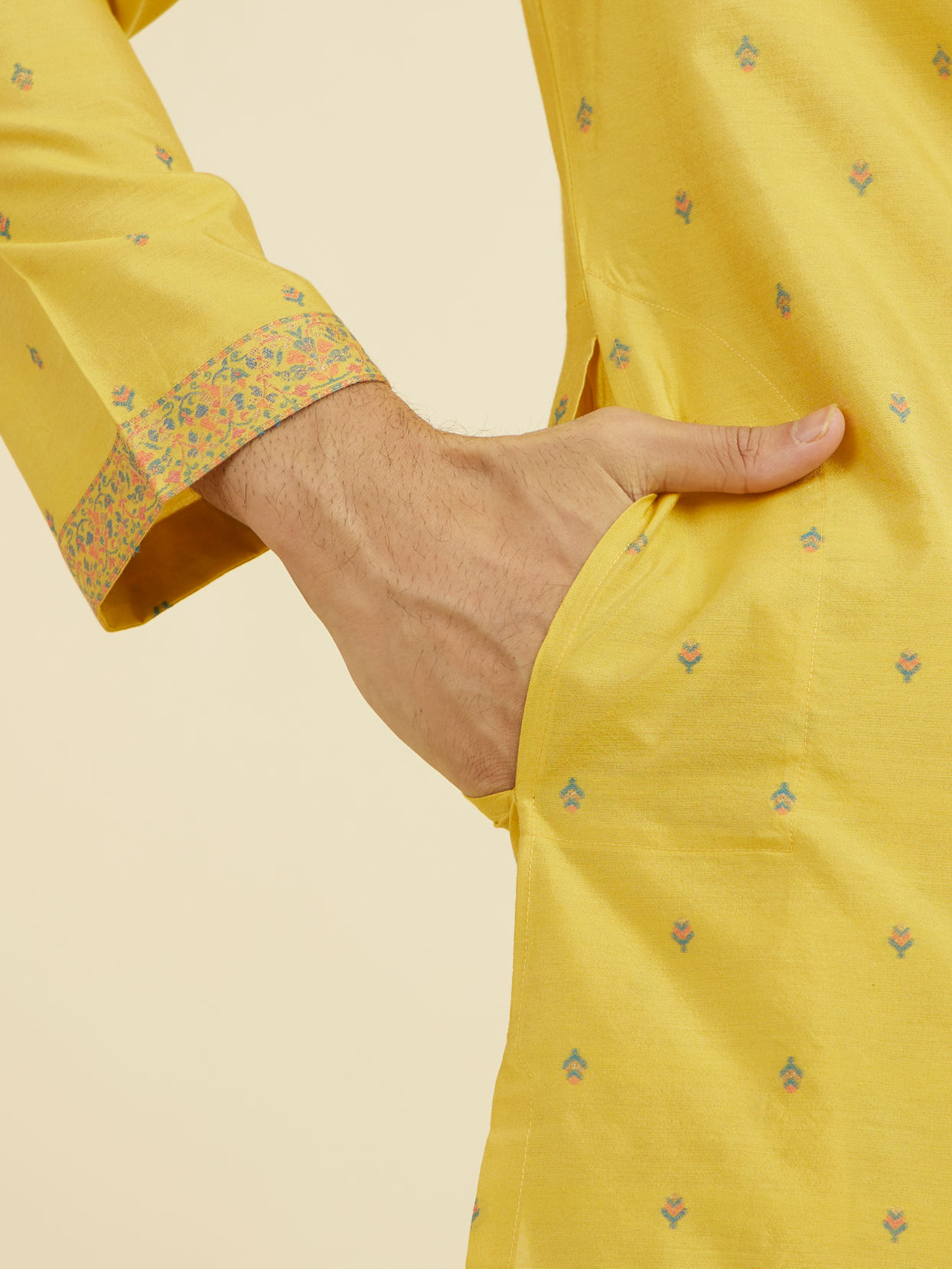 Manyavar Men Radiant Yellow Kurta Pajama