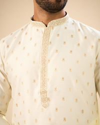Manyavar Men Cream Extravagance Kurta Pajama