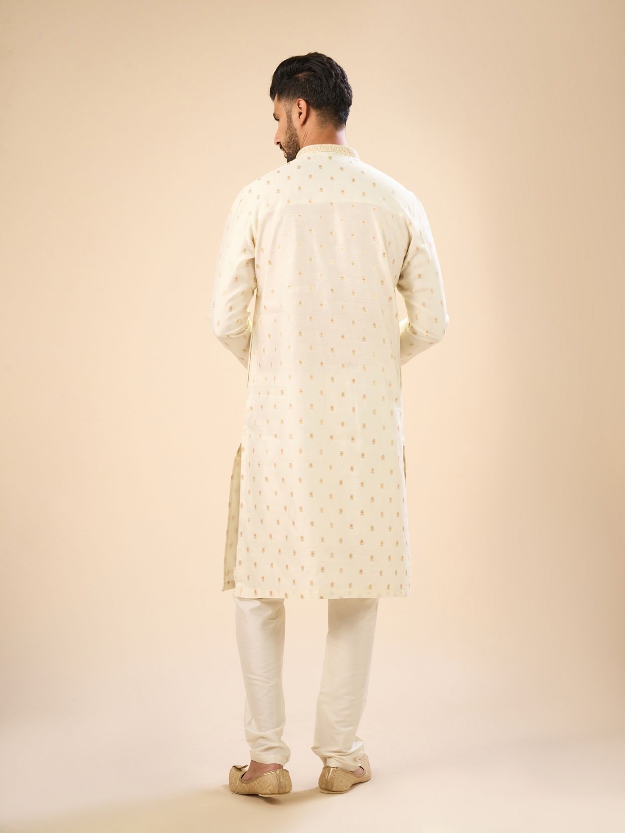 Manyavar Men Cream Extravagance Kurta Pajama