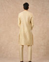 Manyavar Men Fawn Blended Viscose Kurta Pajama