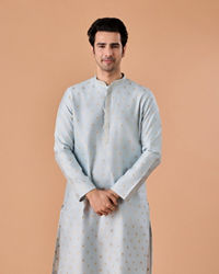 Manyavar Men Light Blue Elegance Kurta Pajama