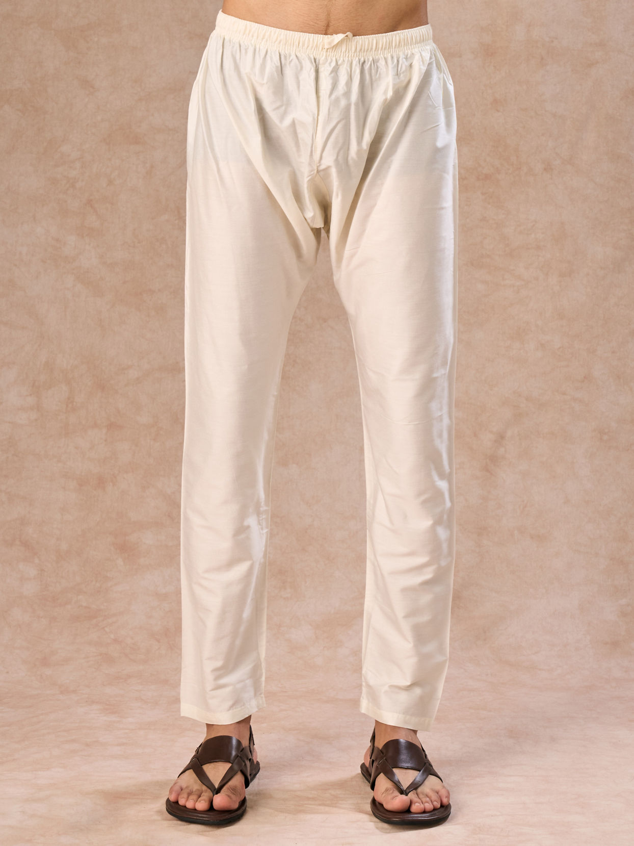 Manyavar Men Beige Bliss Kurta Pajama