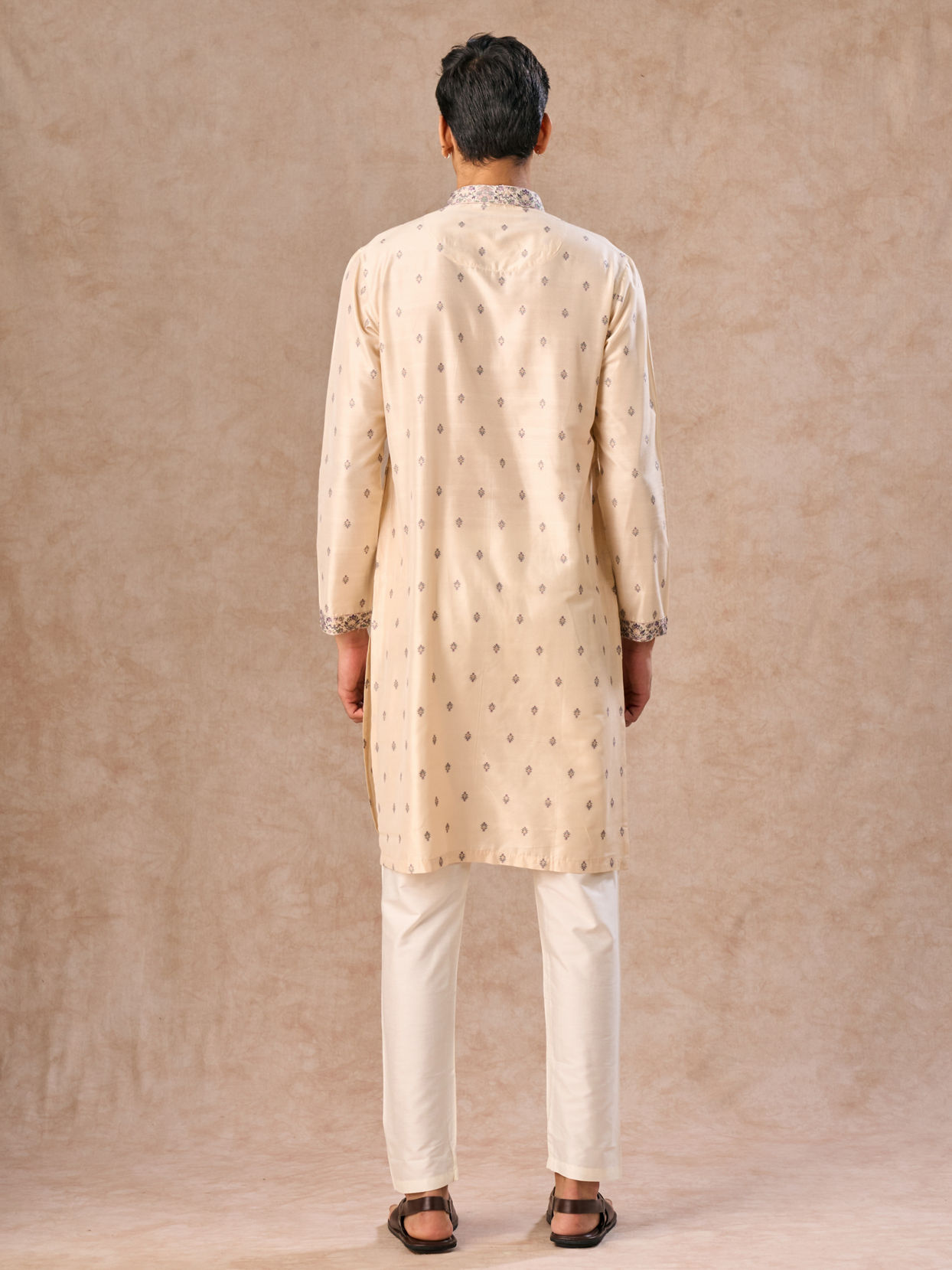 Manyavar Men Beige Bliss Kurta Pajama