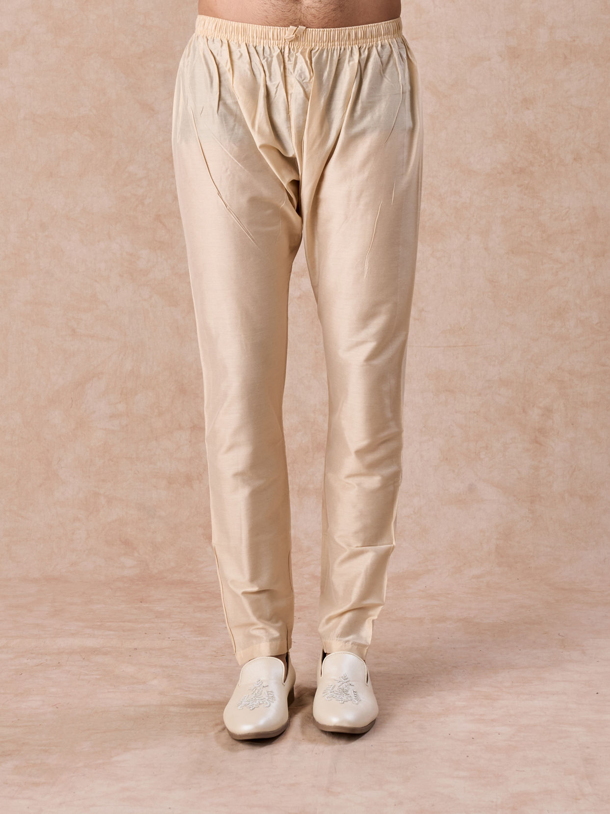 Manyavar Men Swanky Beige Kurta Pajama Dupatta Set