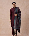 Manyavar Men Wine Royal Elegance Kurta Pajama