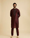 Manyavar Men Wine Enchantment Kurta Pajama