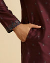 Manyavar Men Wine Enchantment Kurta Pajama