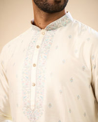 Manyavar Men Classy Cream Kurta Pajama