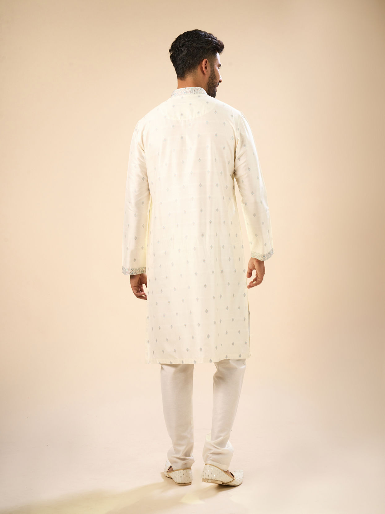 Manyavar Men Classy Cream Kurta Pajama