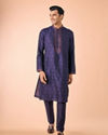 Manyavar Men Royale Dark Blue Kurta Pajama