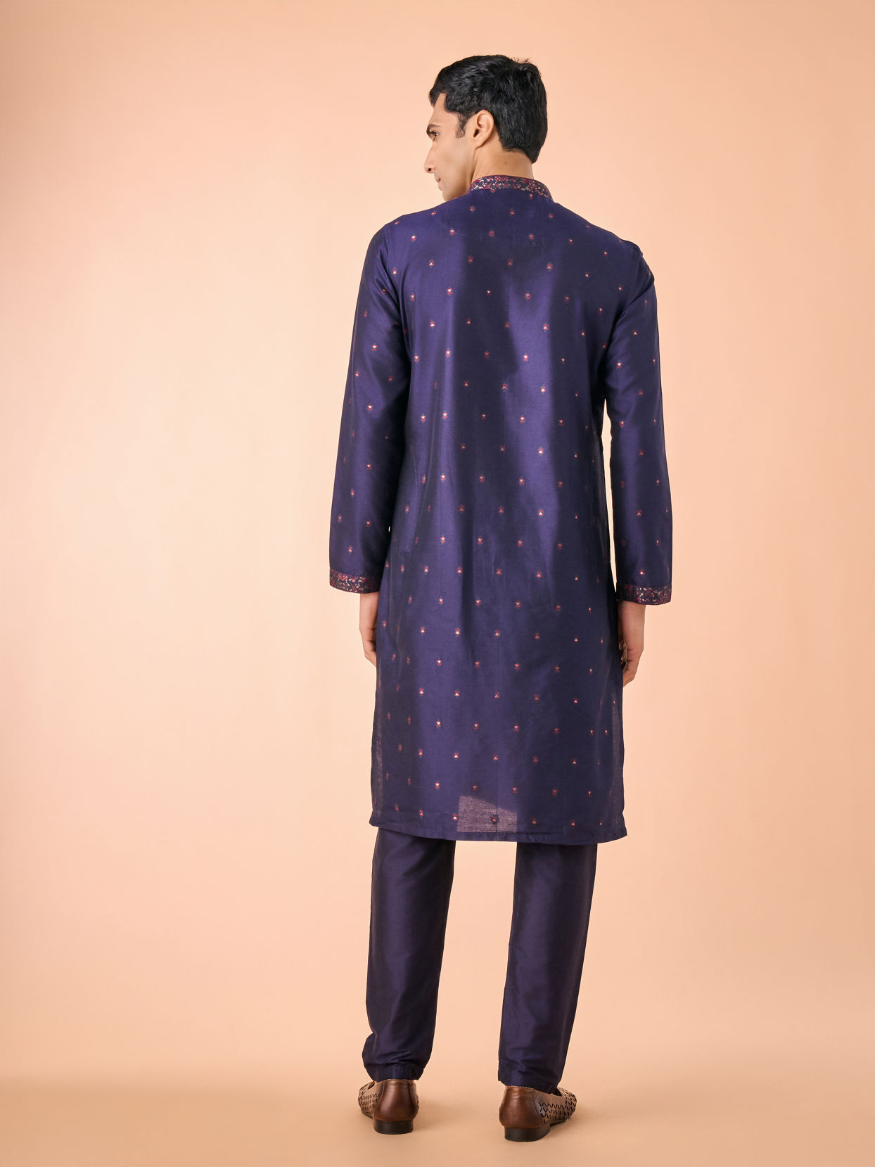 Manyavar Men Royale Dark Blue Kurta Pajama