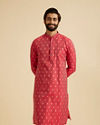 Gleaming Coral Elegance Kurta Pajama