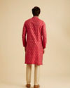 Manyavar Men Gleaming Coral Elegance Kurta Pajama