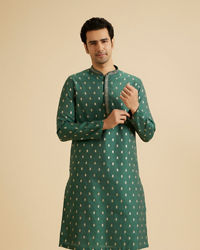 Manyavar Men Dark Green Opulence Kurta Pajama