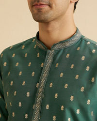 Manyavar Men Dark Green Opulence Kurta Pajama