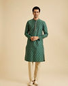 Manyavar Men Dark Green Opulence Kurta Pajama