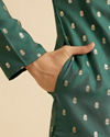 Manyavar Men Dark Green Opulence Kurta Pajama