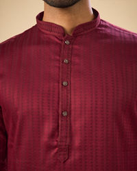Manyavar Men Wine Radiance Kurta Pajama