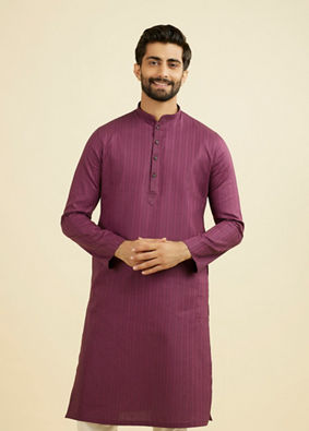 Manyavar Men Majestic Purple Kurta Pajama
