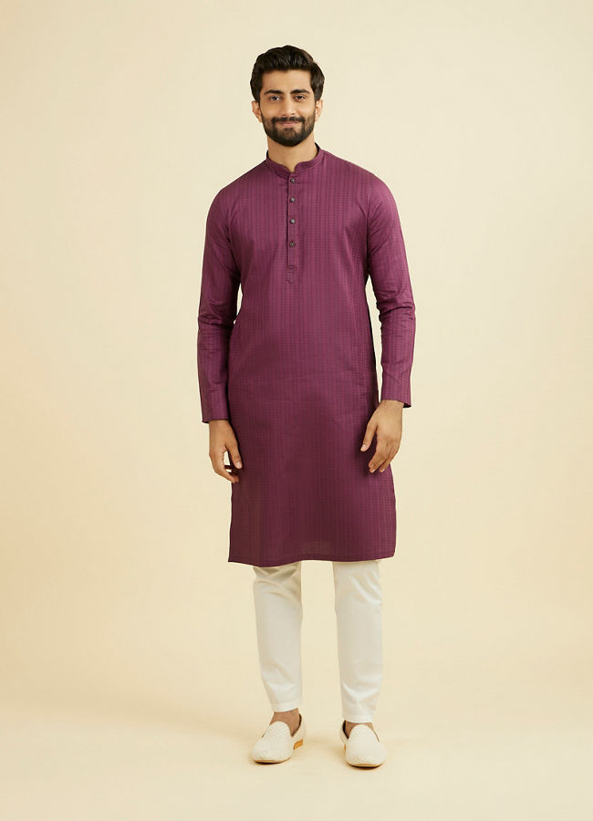 Manyavar Men Majestic Purple Kurta Pajama
