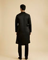 Manyavar Men Classic Black Elegance Kurta Pajama