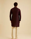 Manyavar Men Elegant Wine Kurta Pajama