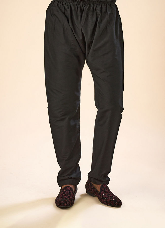 Manyavar Men Dark Green Elegance Kurta Pajama