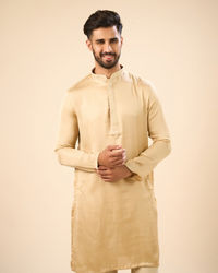 Manyavar Men Beige Elegance Kurta Pajama