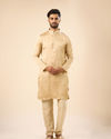 Manyavar Men Beige Elegance Kurta Pajama