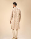 Manyavar Men Classic Beige Elegance Kurta Pajama