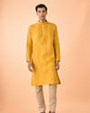 Manyavar Men Mustard Elegance Kurta Pajama