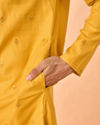 Manyavar Men Mustard Elegance Kurta Pajama