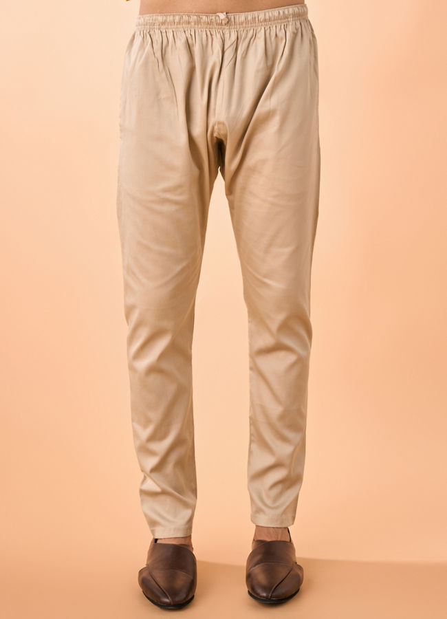 Manyavar Men Mustard Elegance Kurta Pajama