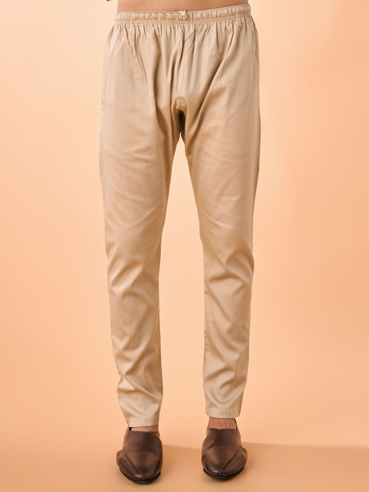 Manyavar Men Mustard Elegance Kurta Pajama