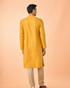 Manyavar Men Mustard Elegance Kurta Pajama