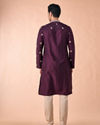 Manyavar Men Wine Divine Elegance Kurta Pajama