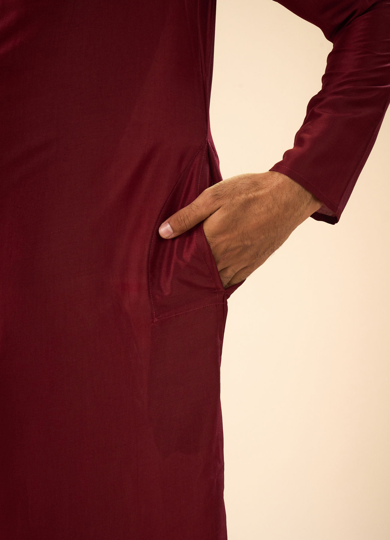 Manyavar Men Marvellous Maroon Kurta Pajama