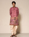 Manyavar Men Rust Fiesta Elegance Kurta Patiala