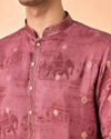 Manyavar Men Rust Fiesta Elegance Kurta Patiala