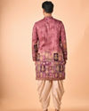 Manyavar Men Rust Fiesta Elegance Kurta Pajama