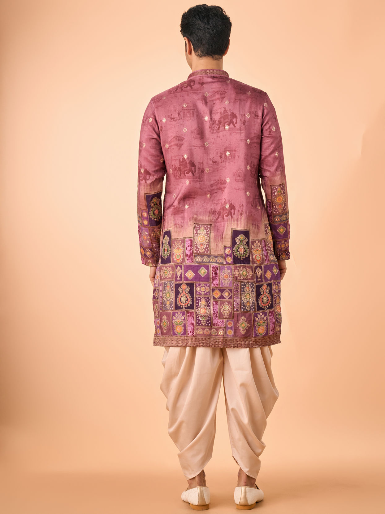Manyavar Men Rust Fiesta Elegance Kurta Pajama