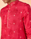 Manyavar Men Radiant Red Kurta Patiala