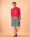 Manyavar Men Radiant Red Kurta Pajama