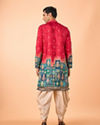 Manyavar Men Radiant Red Kurta Pajama