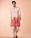 Manyavar Men Beige Elegance Kurta Pajama